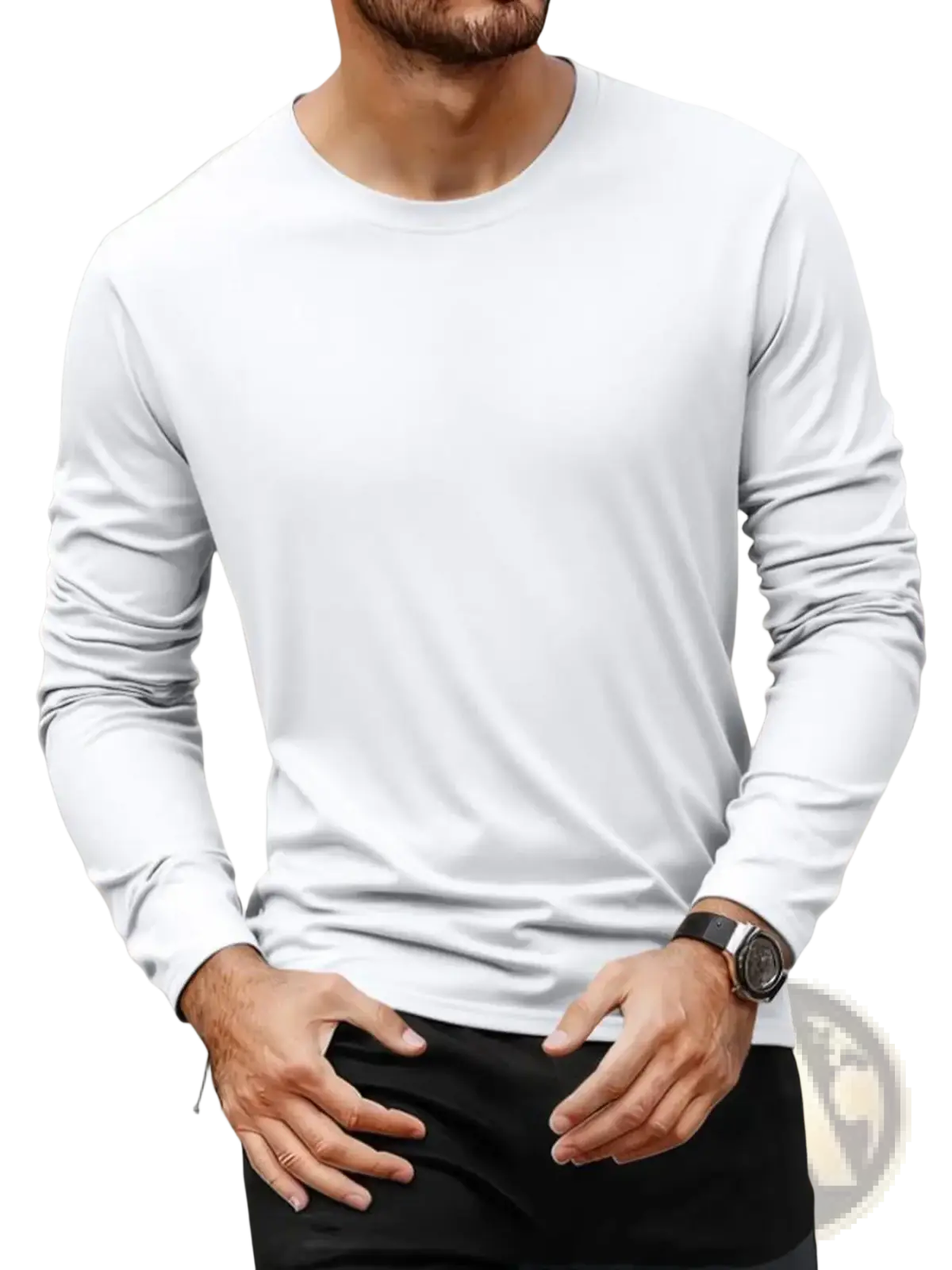 Men Moisture Wicking Long Sleeve Crew Neck t Shirt
