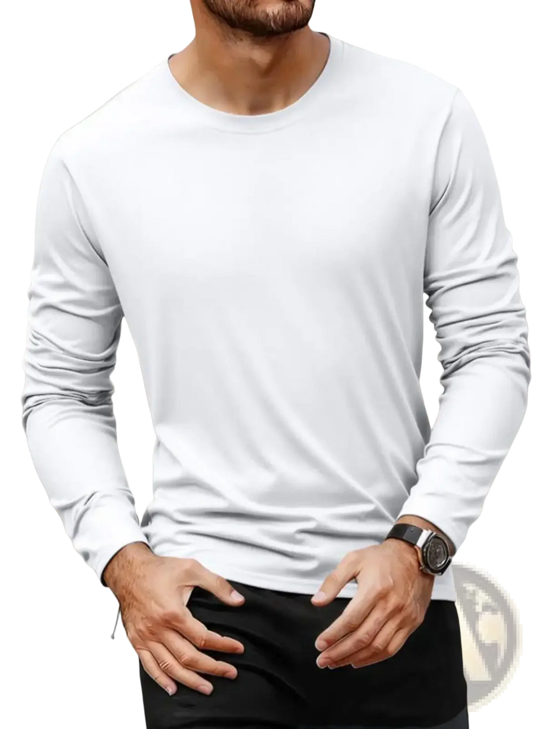 Men Moisture Wicking Long Sleeve Crew Neck t Shirt