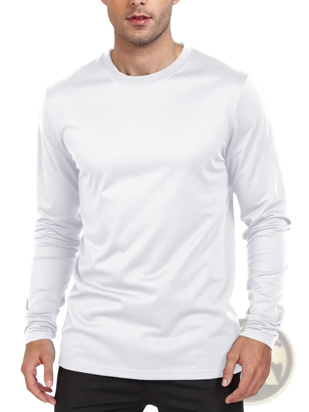 Men Moisture Wicking Long Sleeve Crew Neck t Shirt