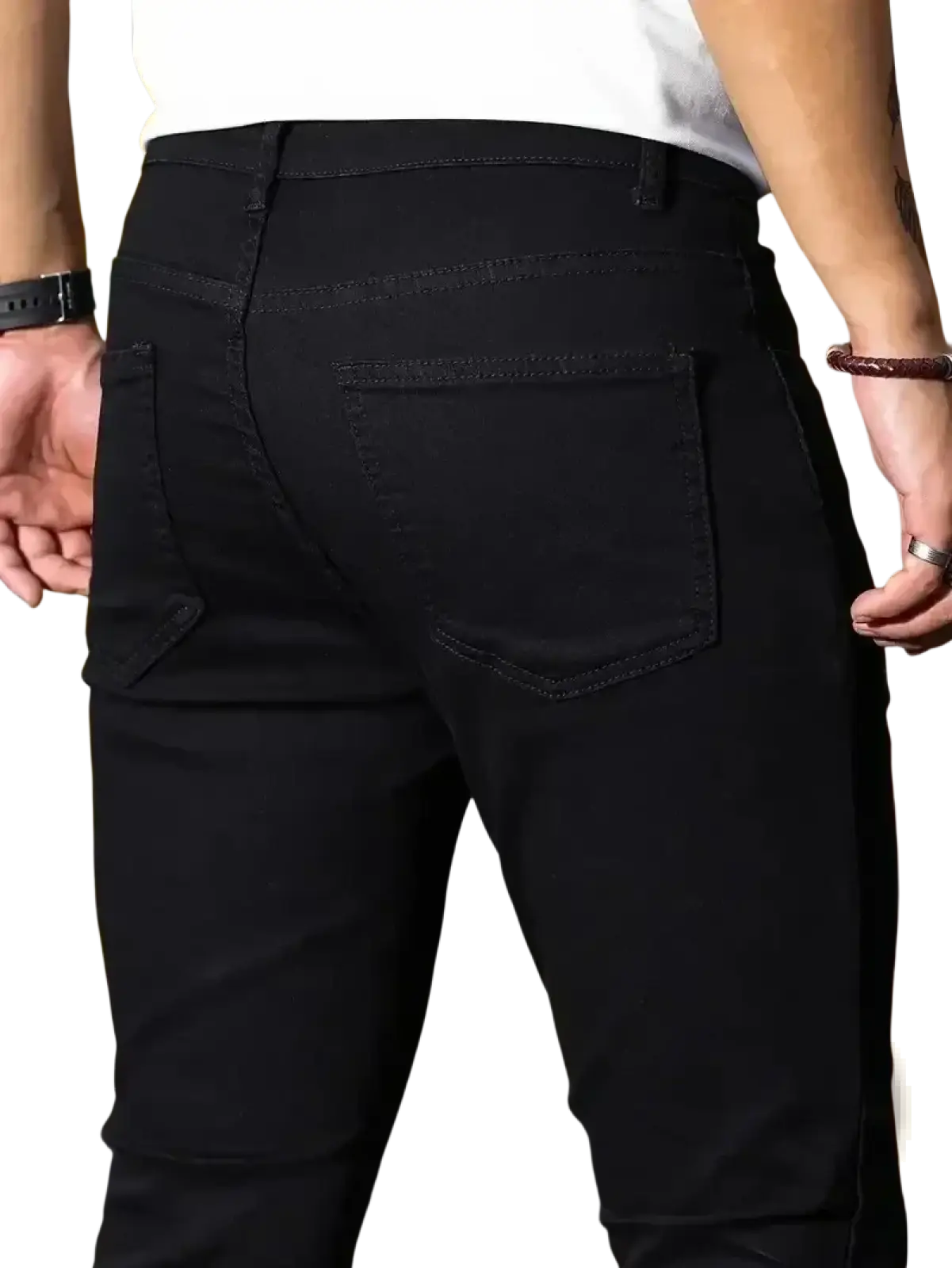 Men Slim Fit Dark Blue Denim Jeans