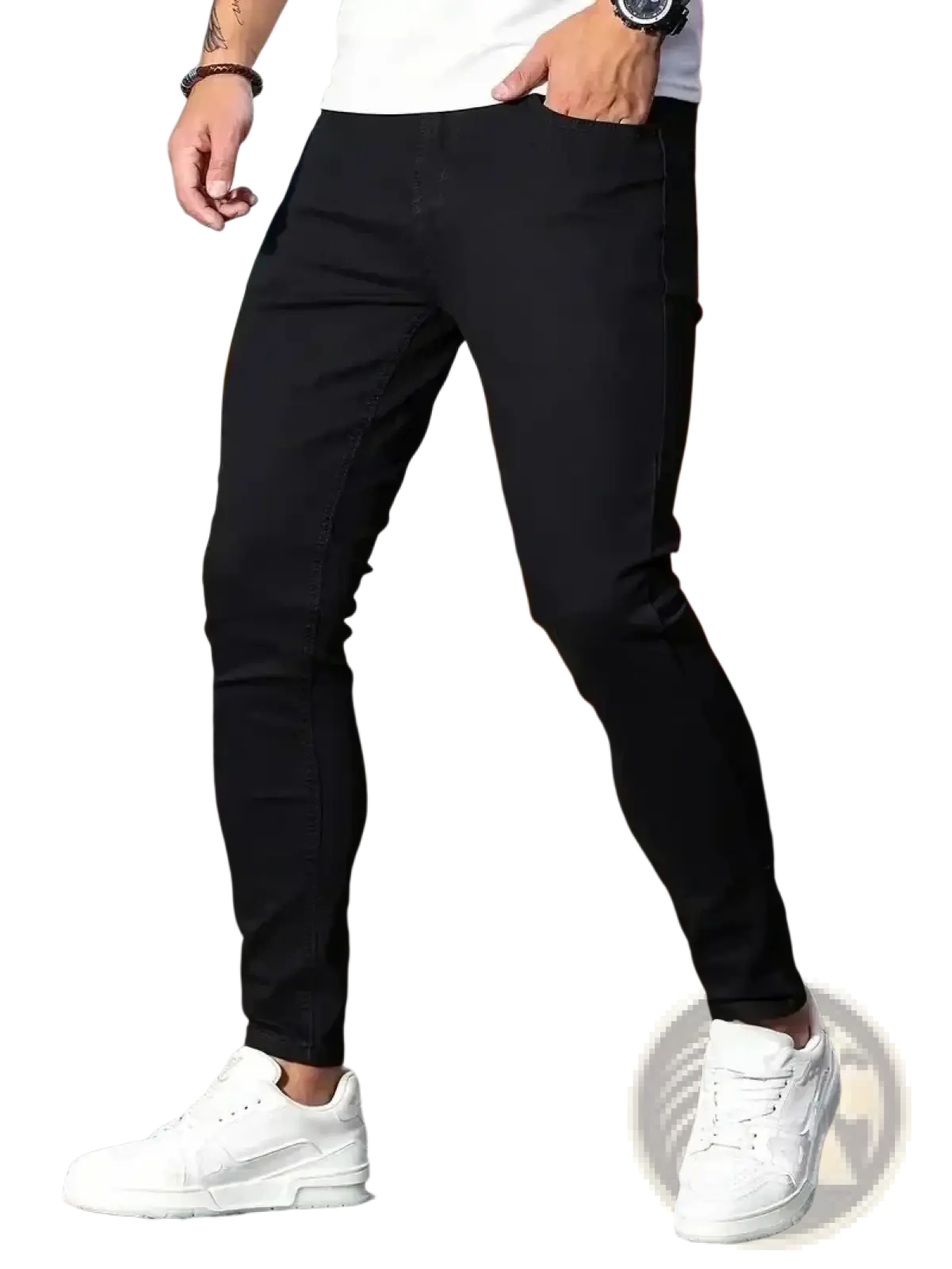 Men Slim Fit Dark Blue Denim Jeans