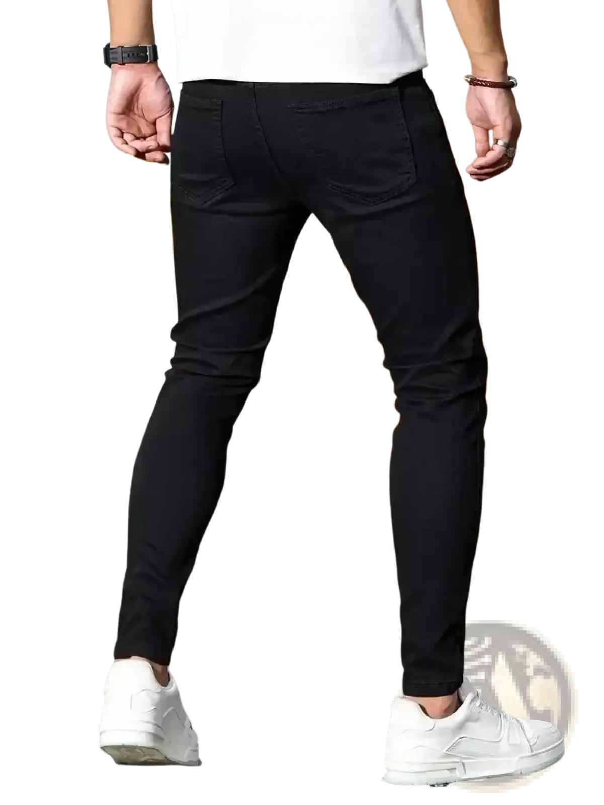 Men Slim Fit Dark Blue Denim Jeans
