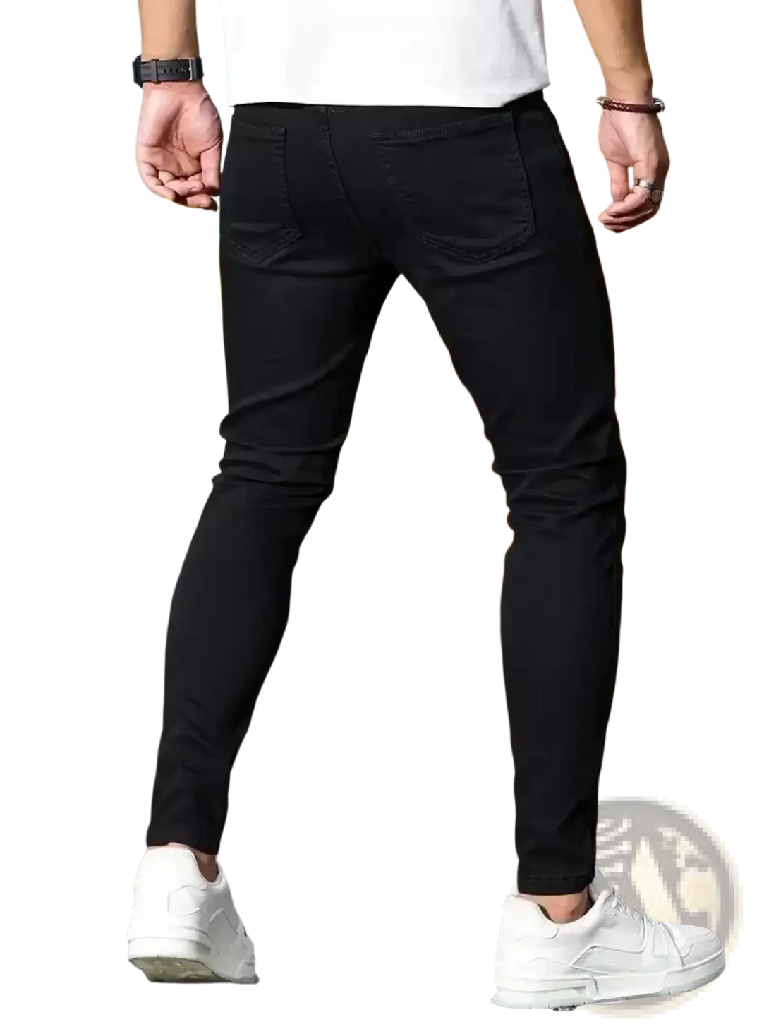 Men Slim Fit Dark Blue Denim Jeans
