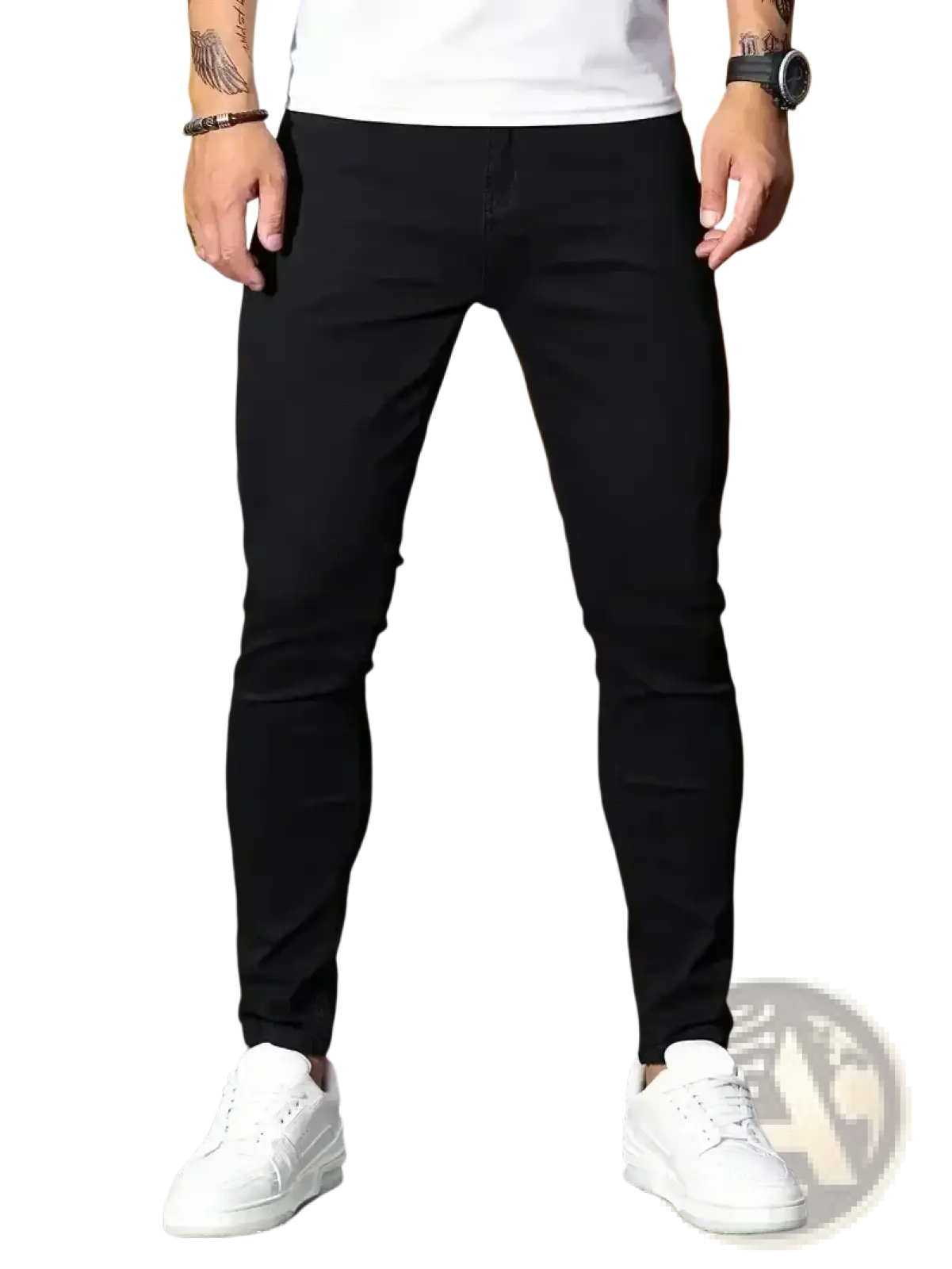 Men Slim Fit Dark Blue Denim Jeans