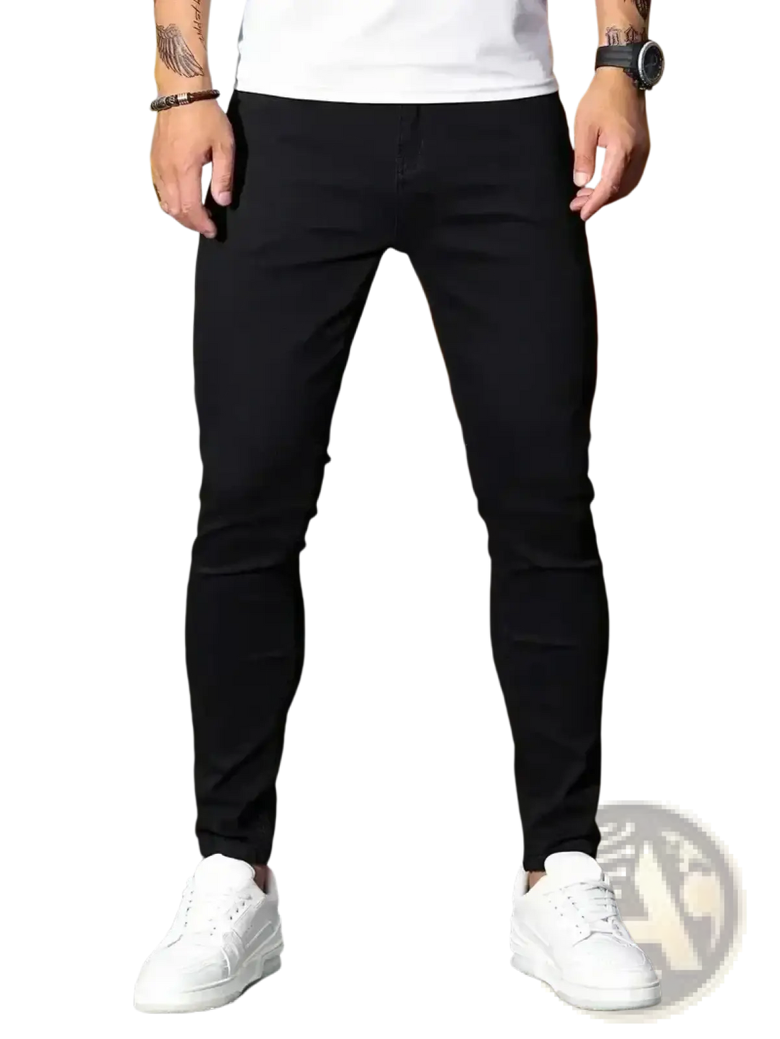 Men Slim Fit Dark Blue Denim Jeans
