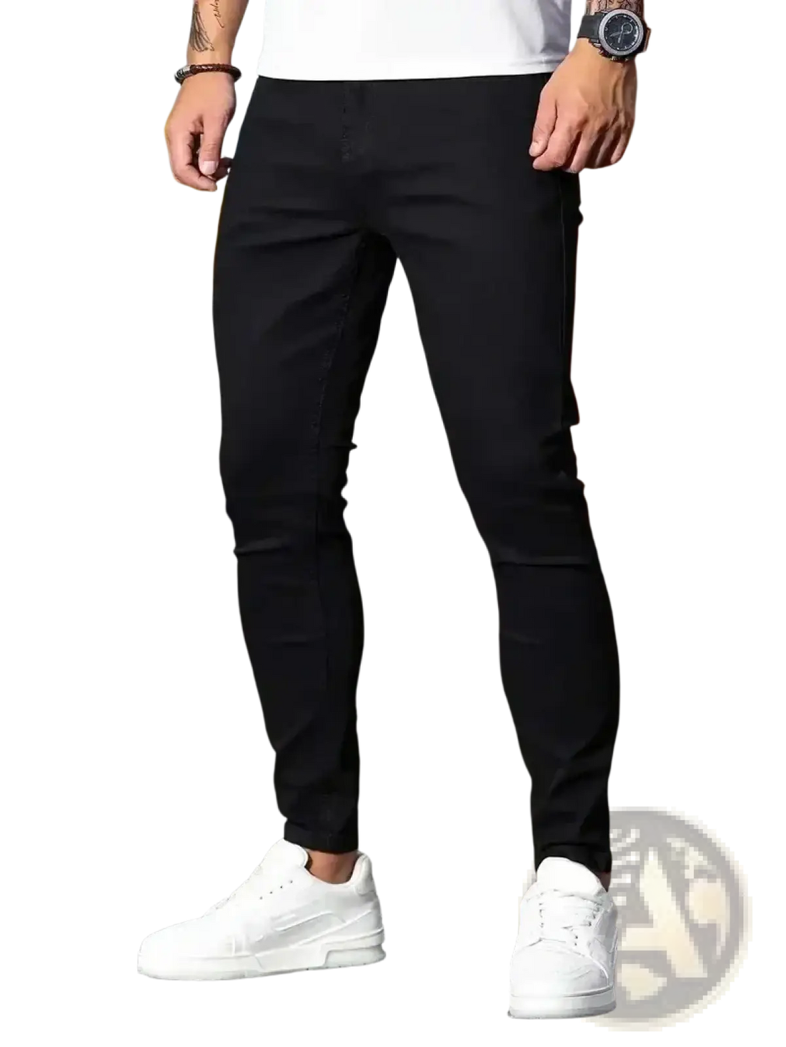 Men Slim Fit Dark Blue Denim Jeans