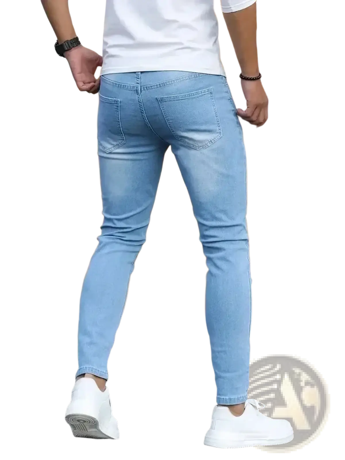 Men Slim Fit Dark Blue Denim Jeans