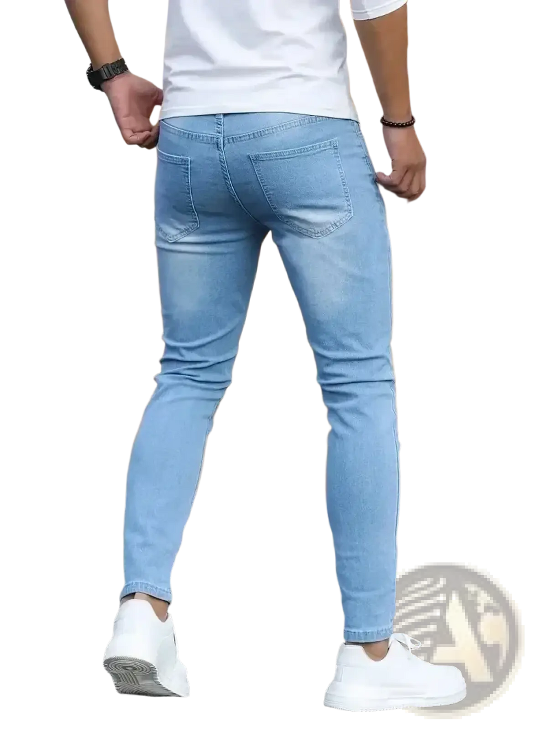 Men Slim Fit Dark Blue Denim Jeans