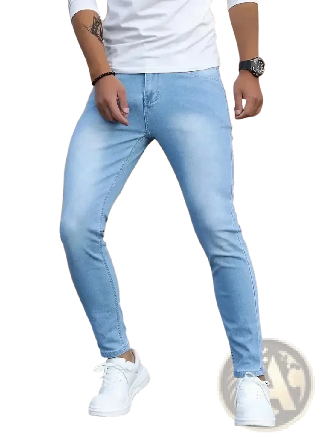 Men Slim Fit Dark Blue Denim Jeans