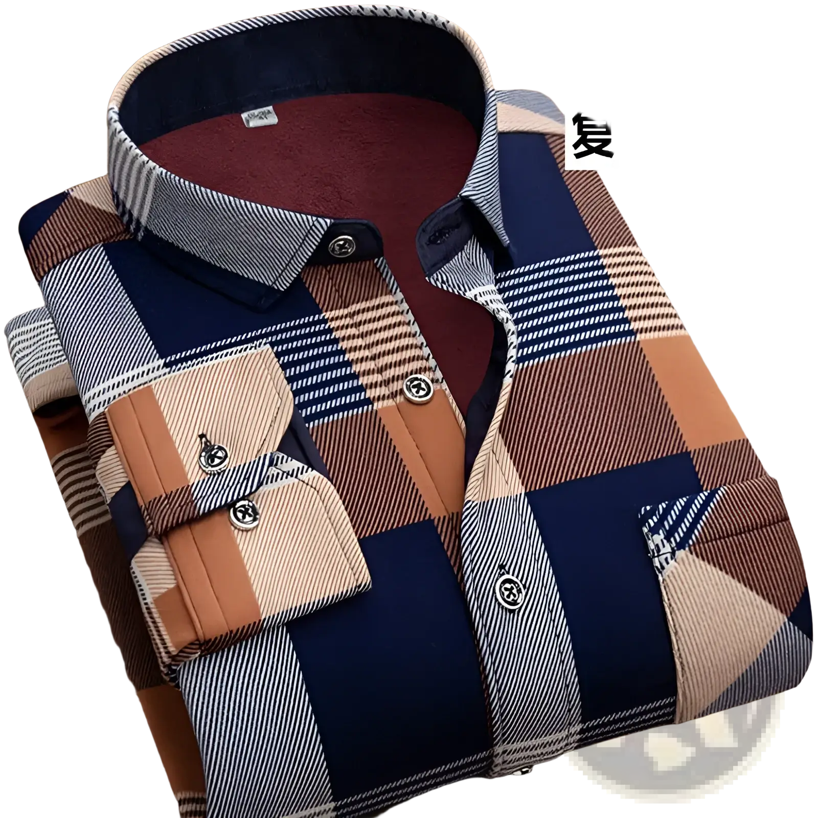 Men Slim Fit Long Sleeve Casual Shirt