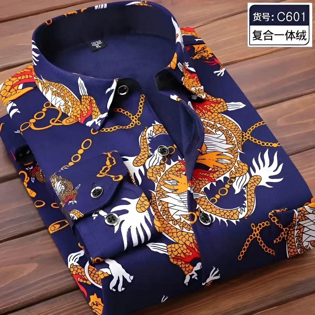 Men Slim Fit Long Sleeve Casual Shirt