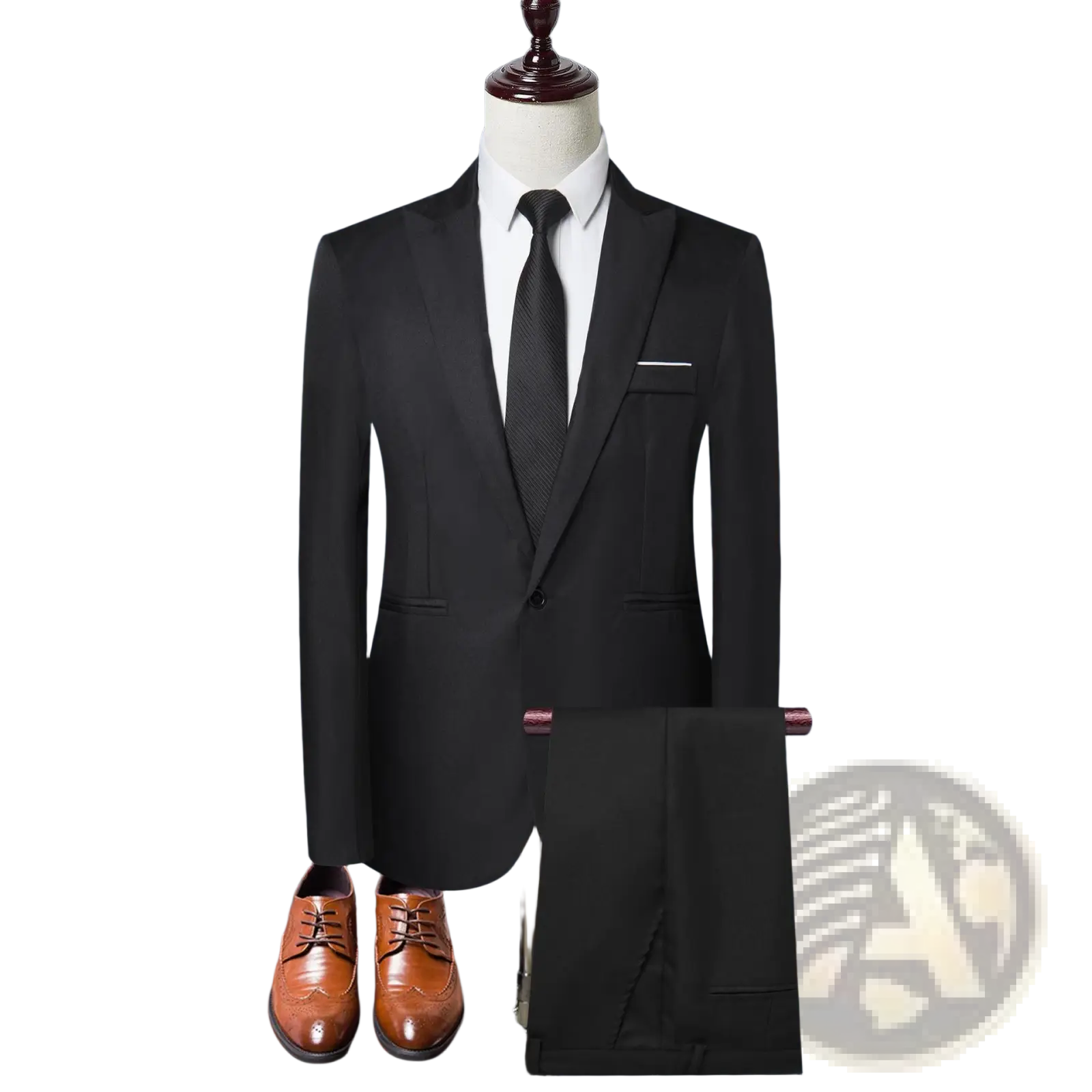 Men Solid Color Two Piece Leisure Suit