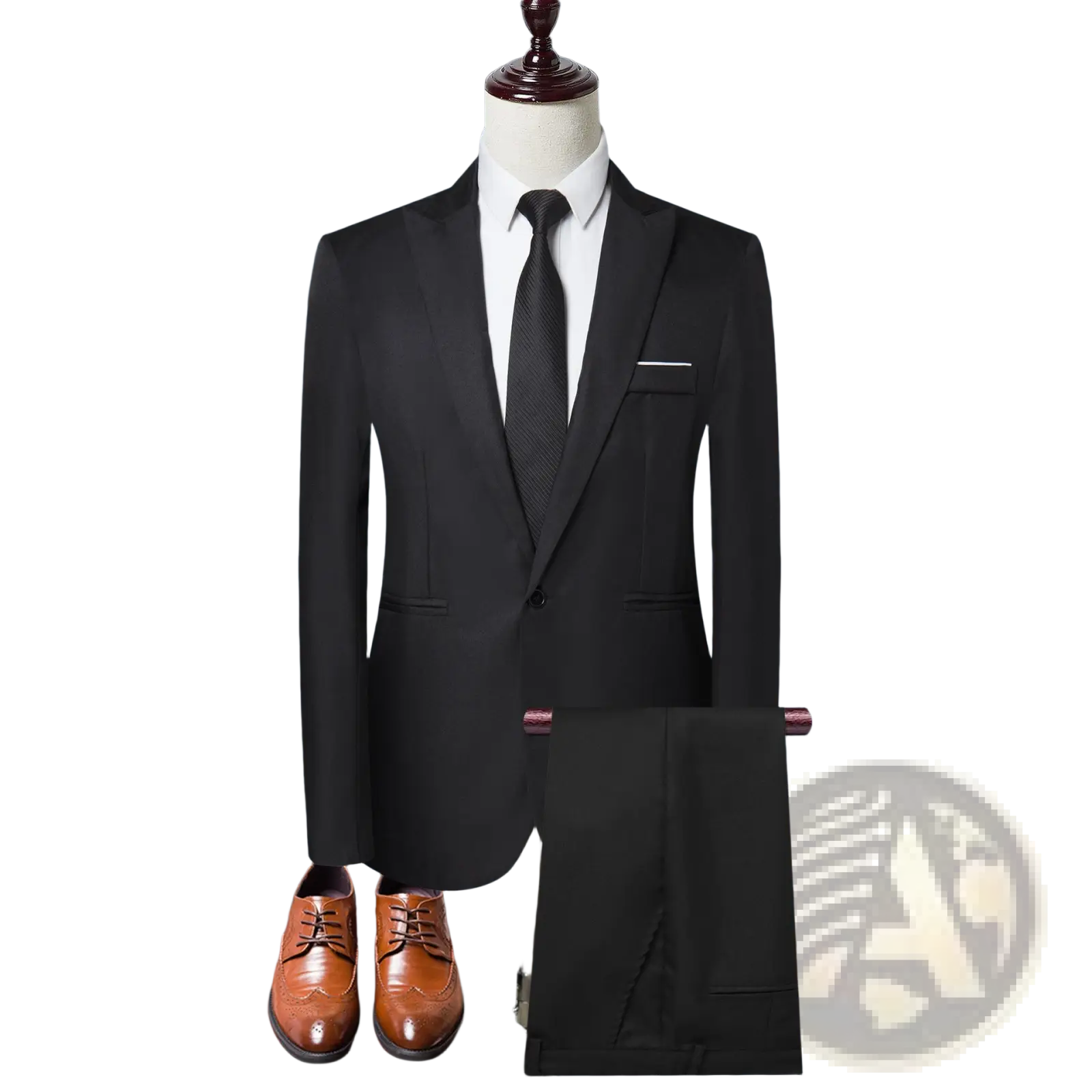 Men Solid Color Two Piece Leisure Suit