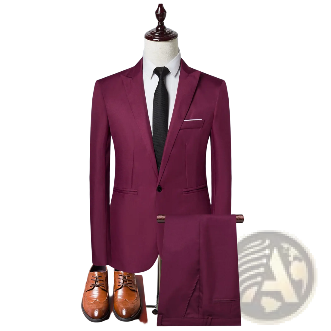 Men Solid Color Two Piece Leisure Suit