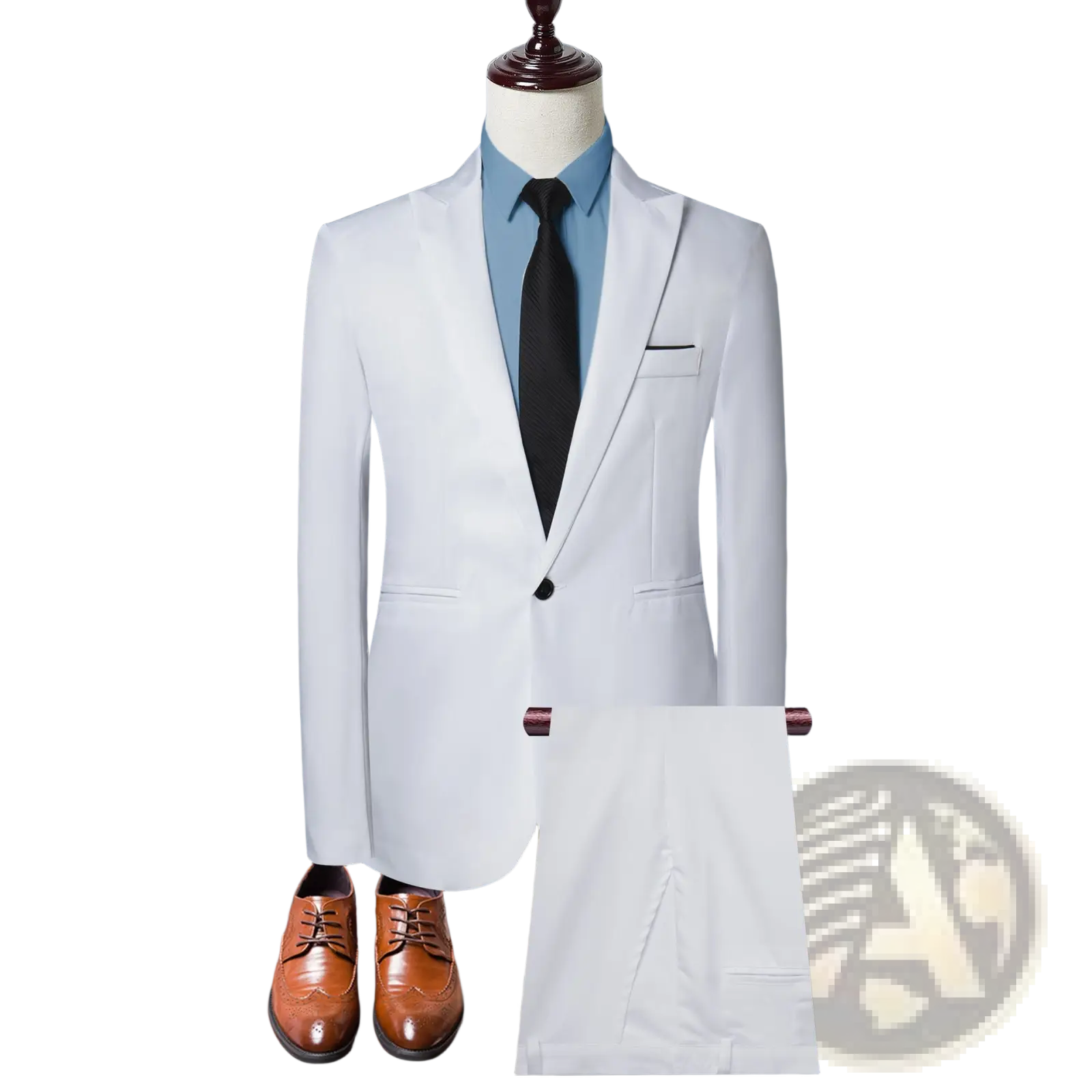 Men Solid Color Two Piece Leisure Suit
