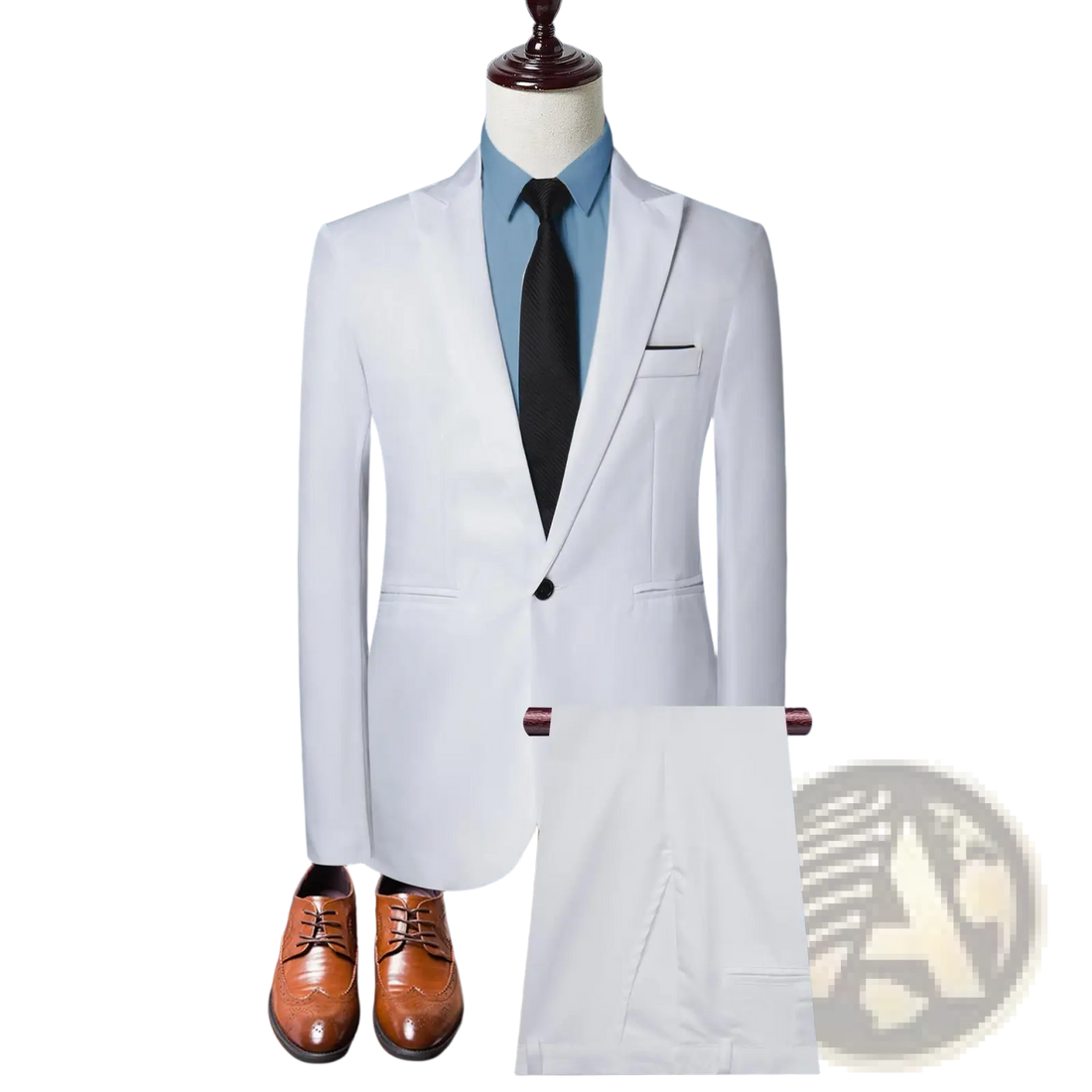 Men Solid Color Two Piece Leisure Suit