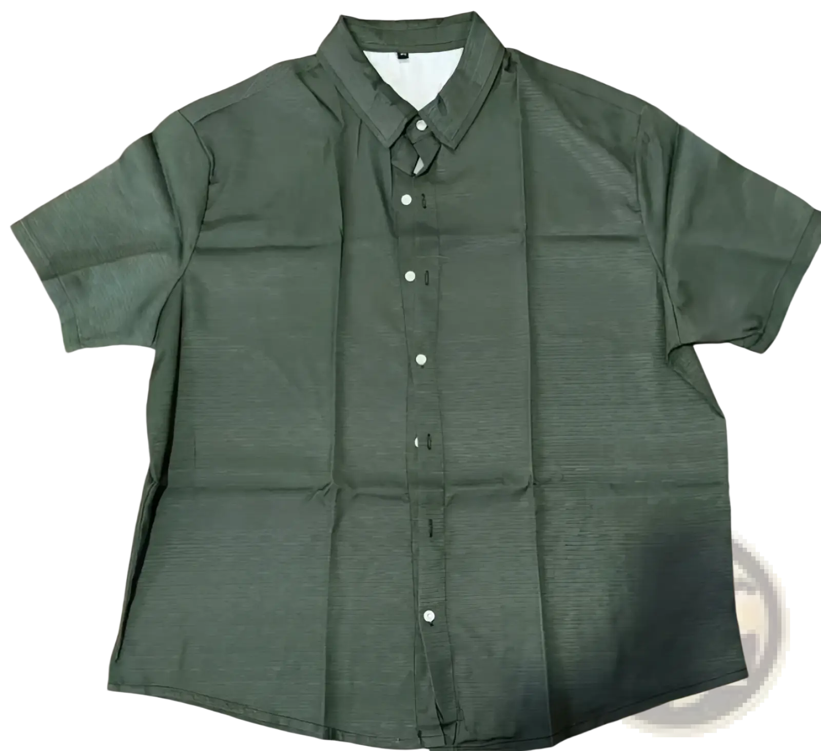 Men's Casual Textured Short Sleeve Button Down Shirt