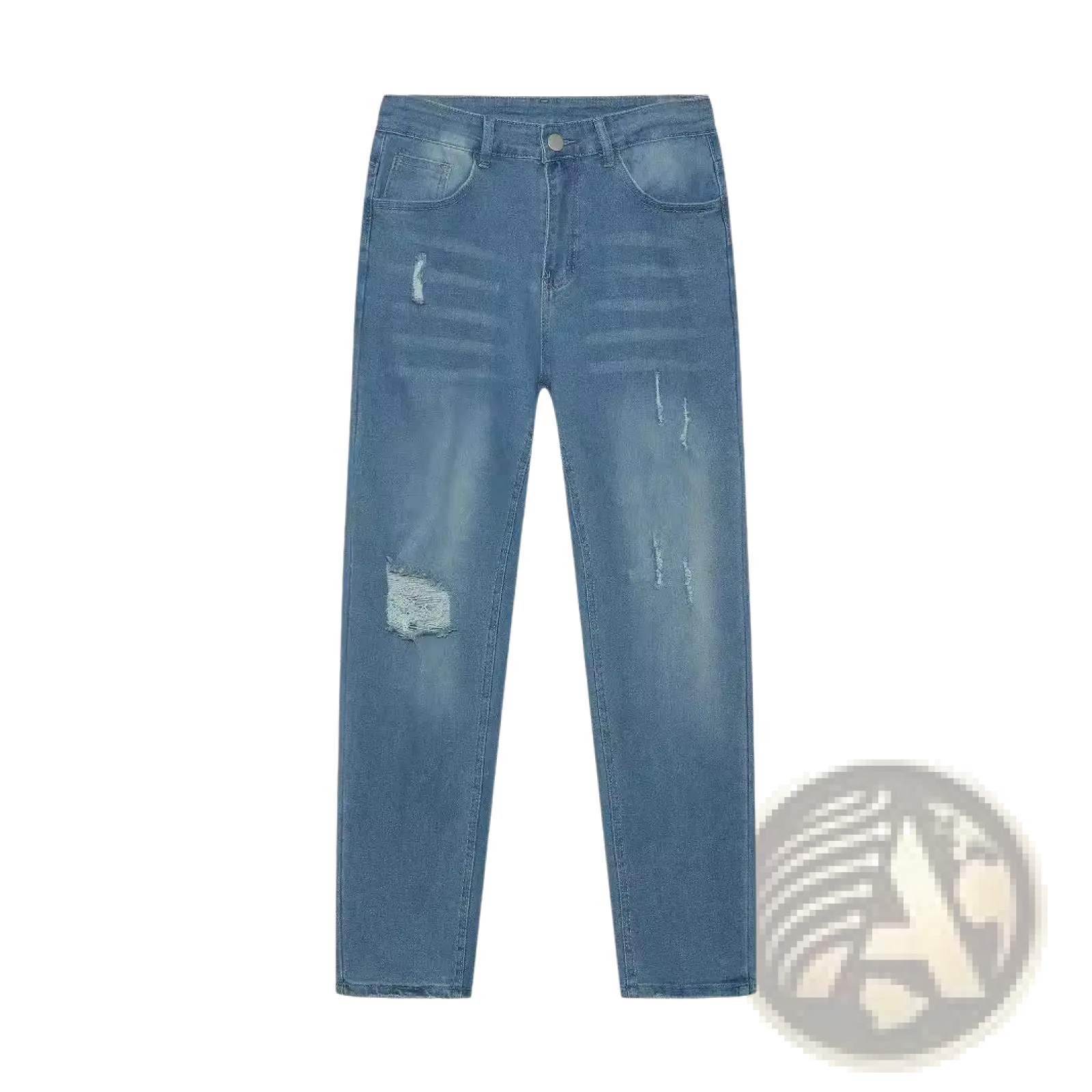 Men's Distressed Slim Fit Stretch Denim Jeans