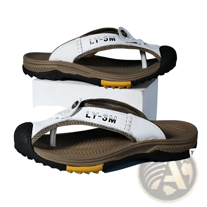 Men's Leather Beach Sandals Outdoor Sport Flip Flops