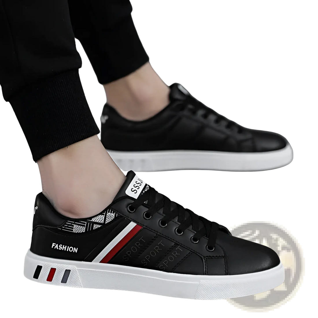 Men's Leather Low Top Sport Fashion Sneakers