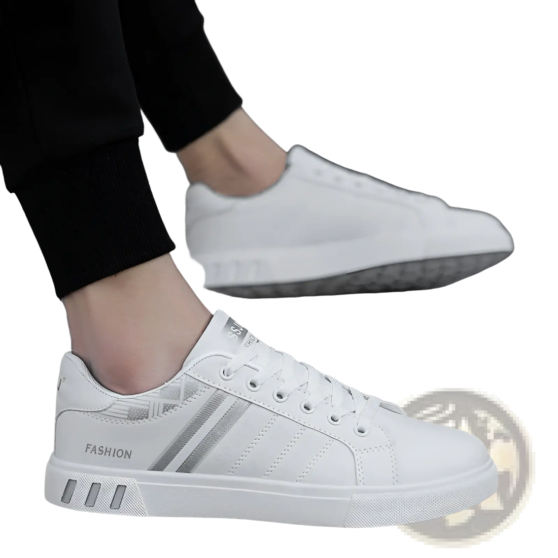 Men's Leather Low Top Sport Fashion Sneakers