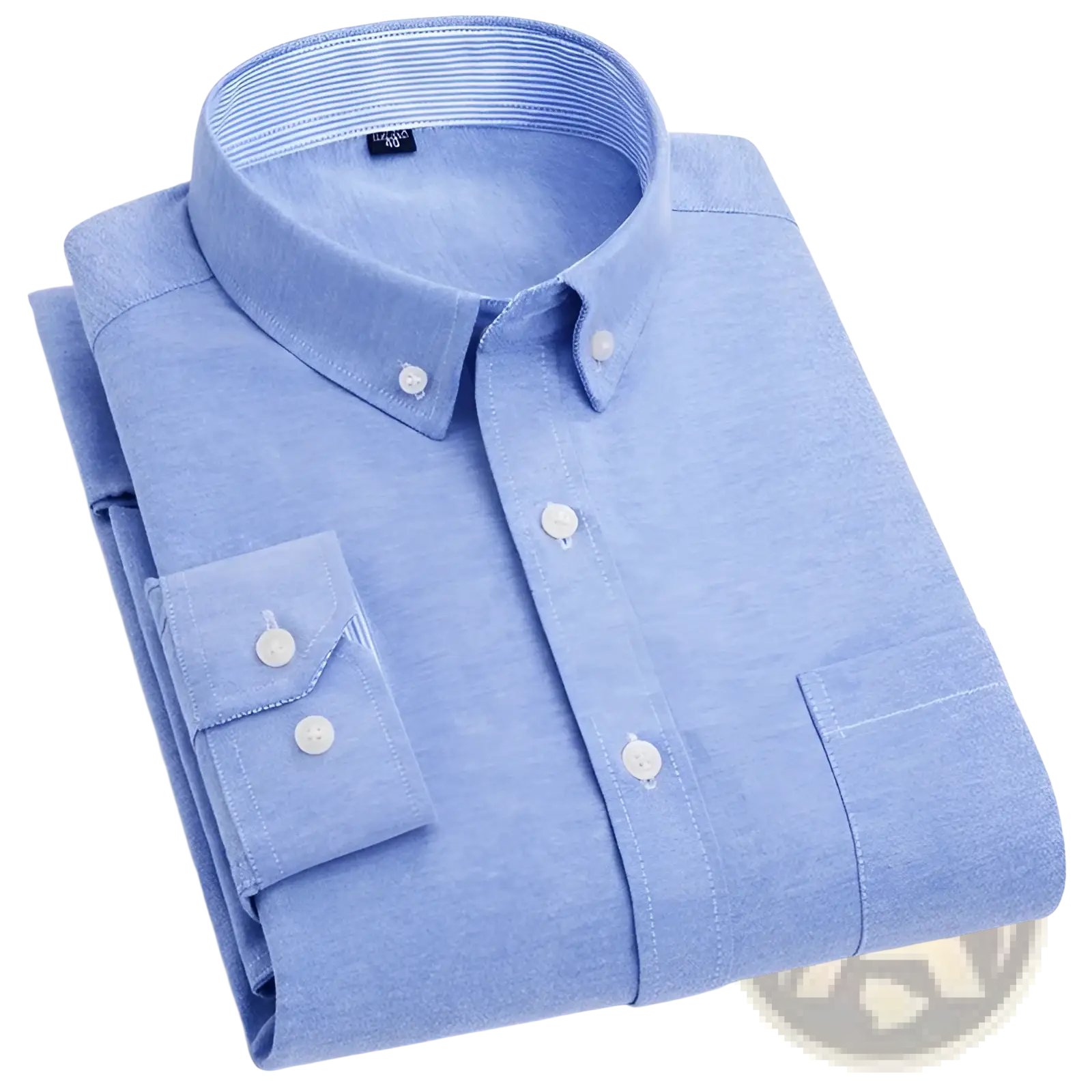 Mens Light Blue Oxford Shirt Casual Long Sleeve