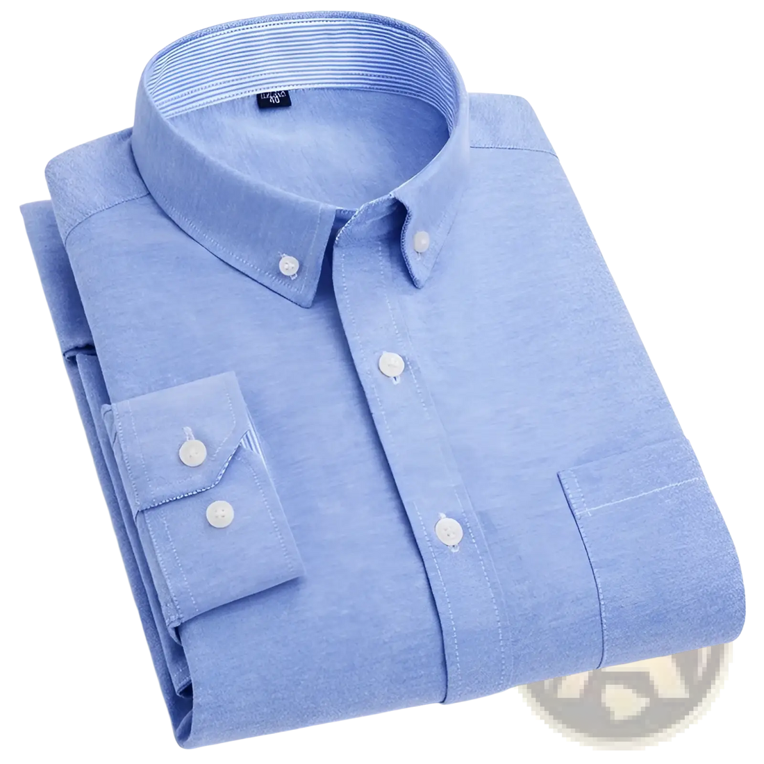 Mens Light Blue Oxford Shirt Casual Long Sleeve
