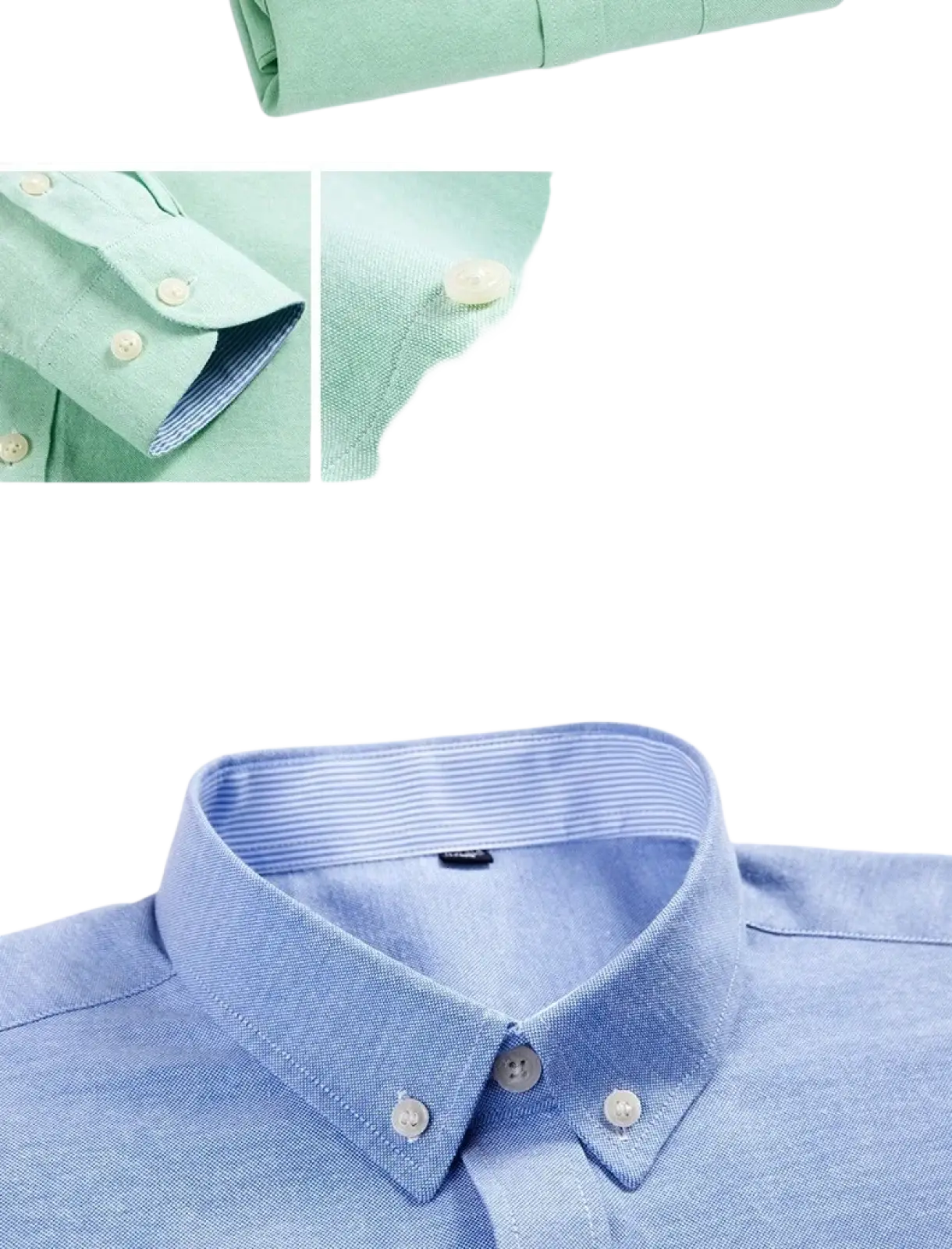 Mens Light Blue Oxford Shirt Casual Long Sleeve