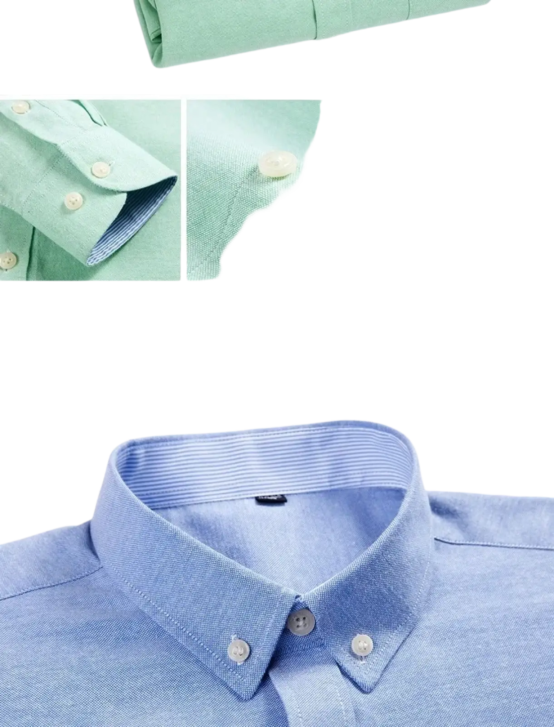 Mens Light Blue Oxford Shirt Casual Long Sleeve