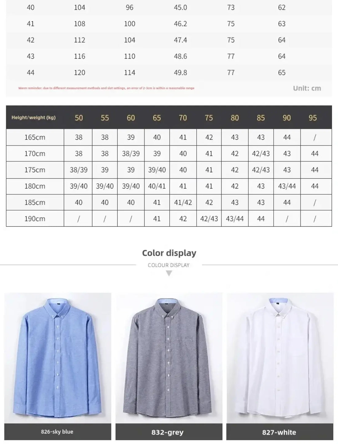 Mens Light Blue Oxford Shirt Casual Long Sleeve
