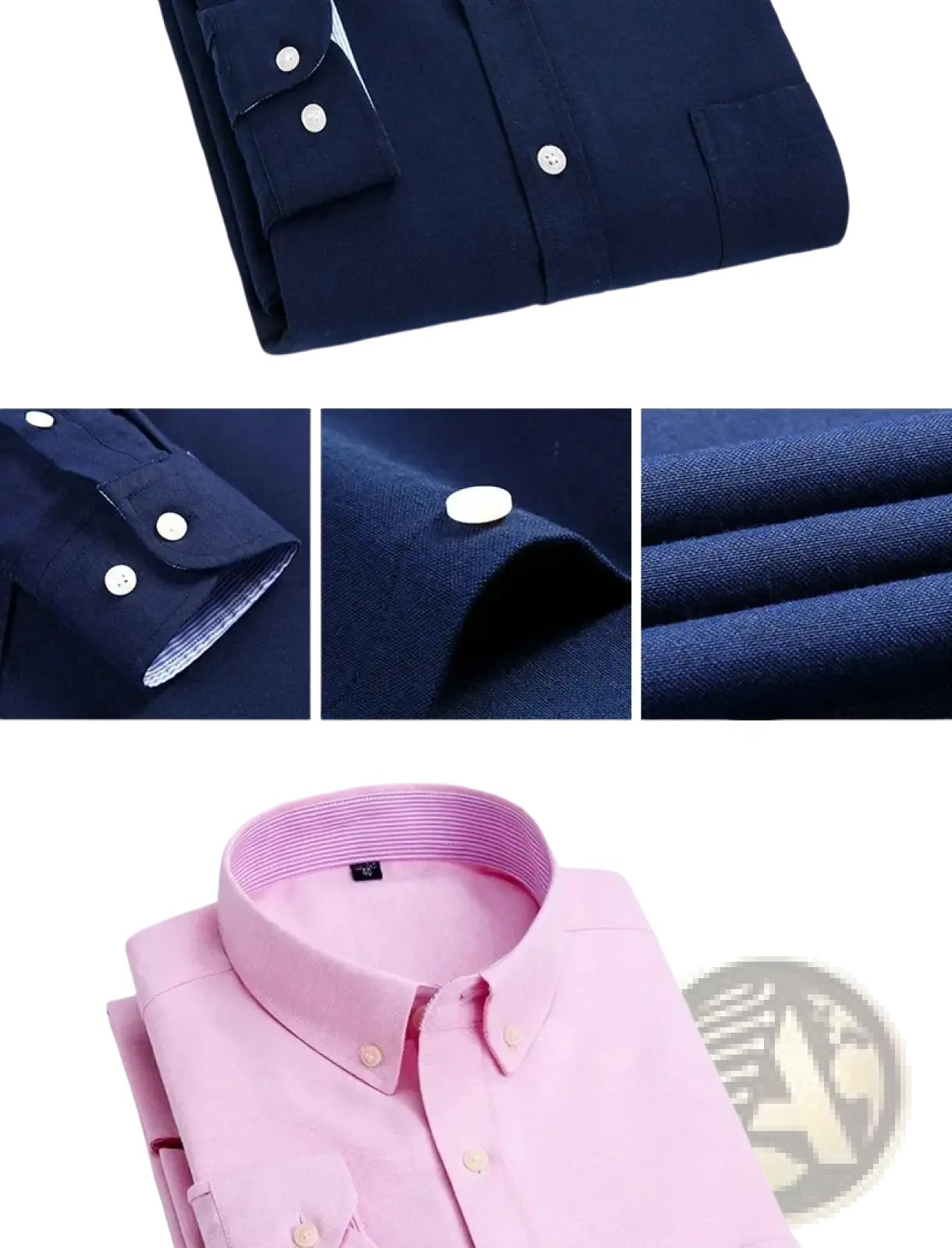 Mens Light Blue Oxford Shirt Casual Long Sleeve