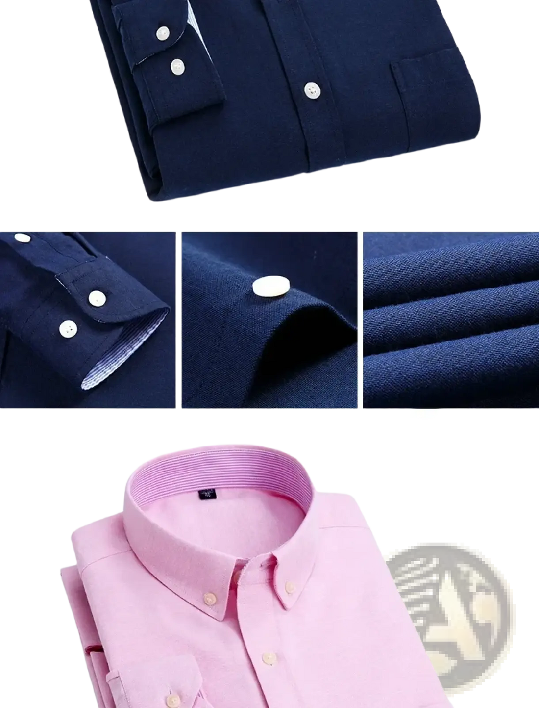 Mens Light Blue Oxford Shirt Casual Long Sleeve