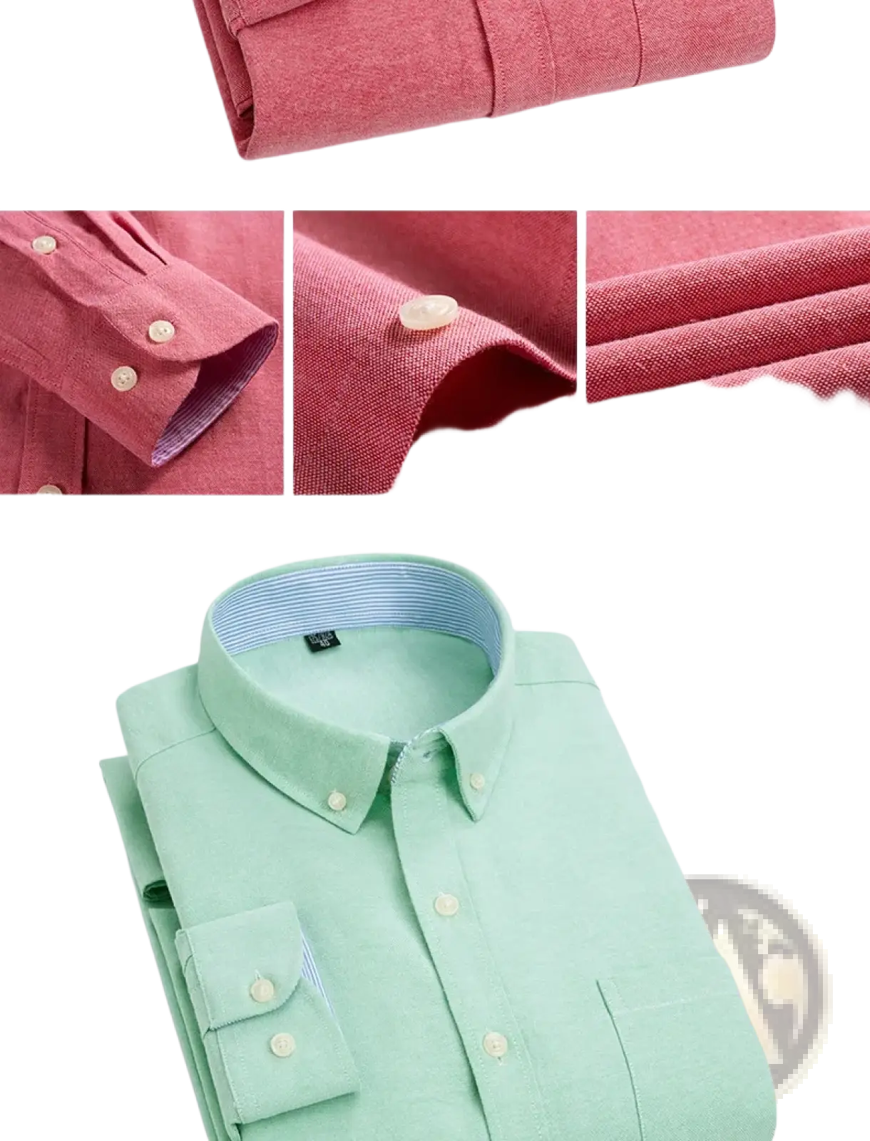 Mens Light Blue Oxford Shirt Casual Long Sleeve