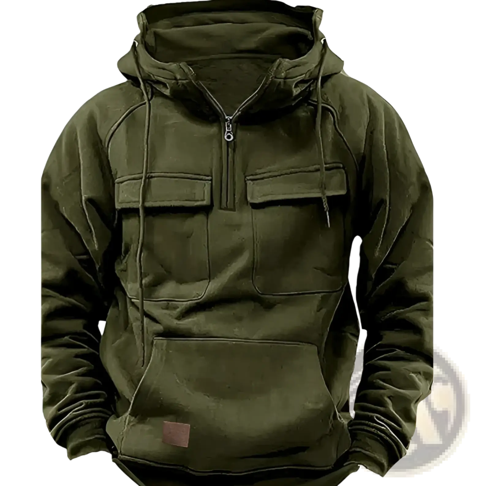 Men's Multi Pocket Half Zip Fashion Hoodie