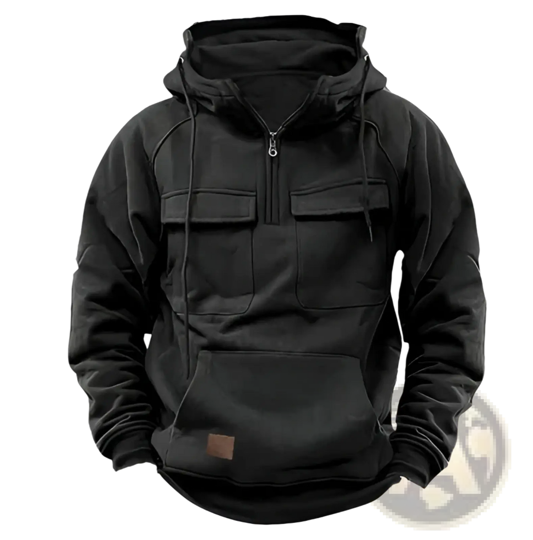 Men's Multi Pocket Half Zip Fashion Hoodie