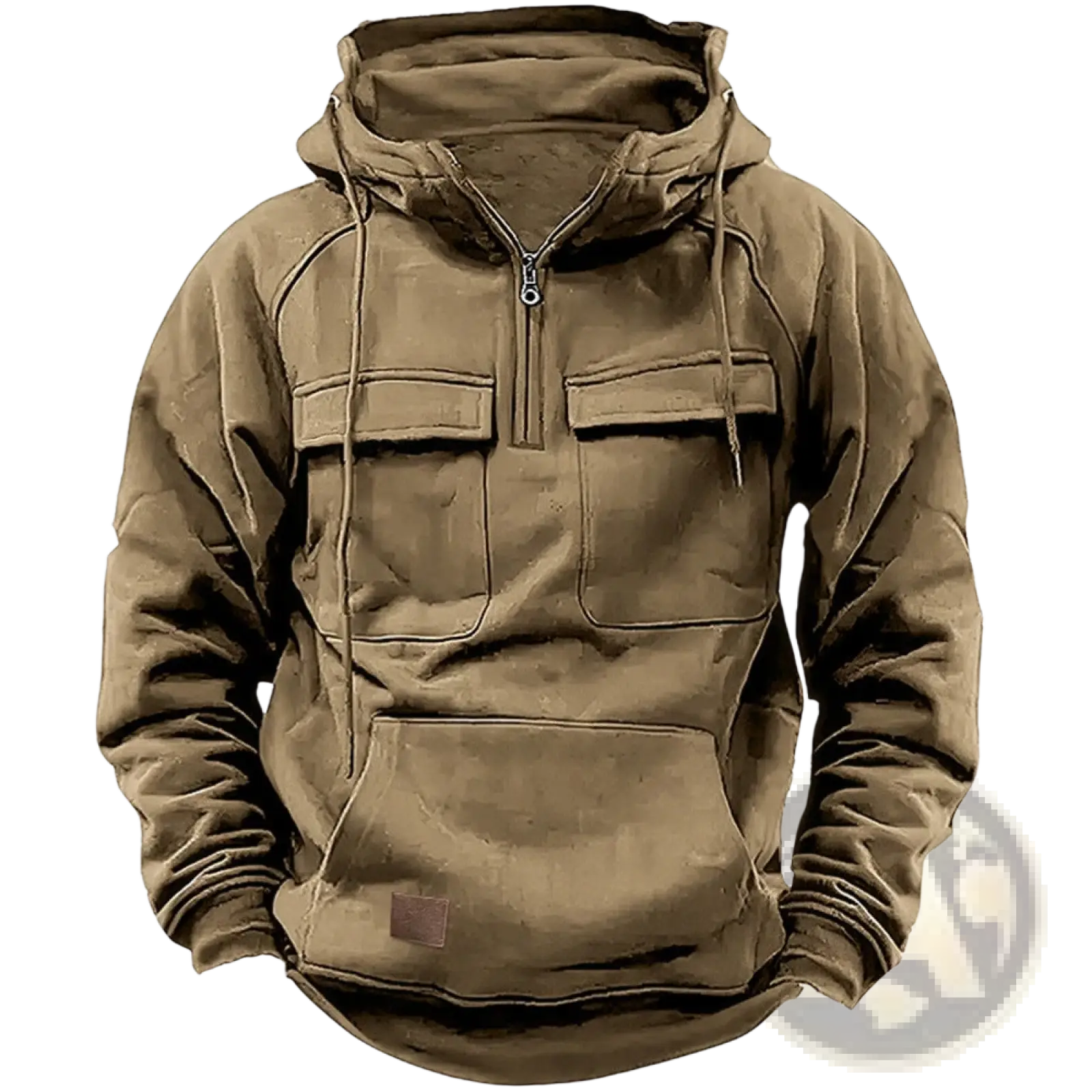 Men's Multi Pocket Half Zip Fashion Hoodie