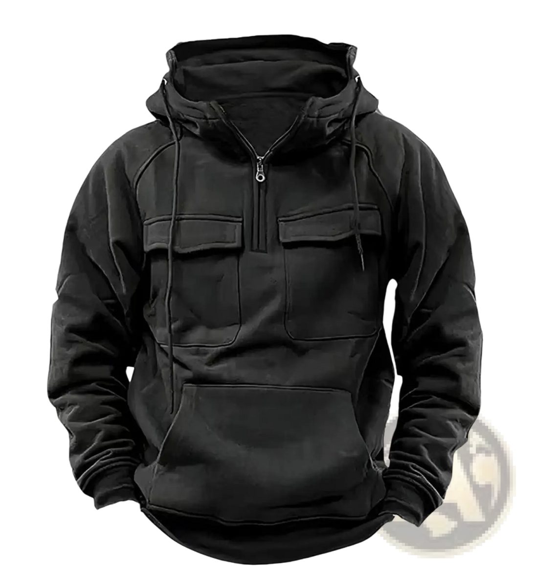 Men's Multi Pocket Half Zip Fashion Hoodie
