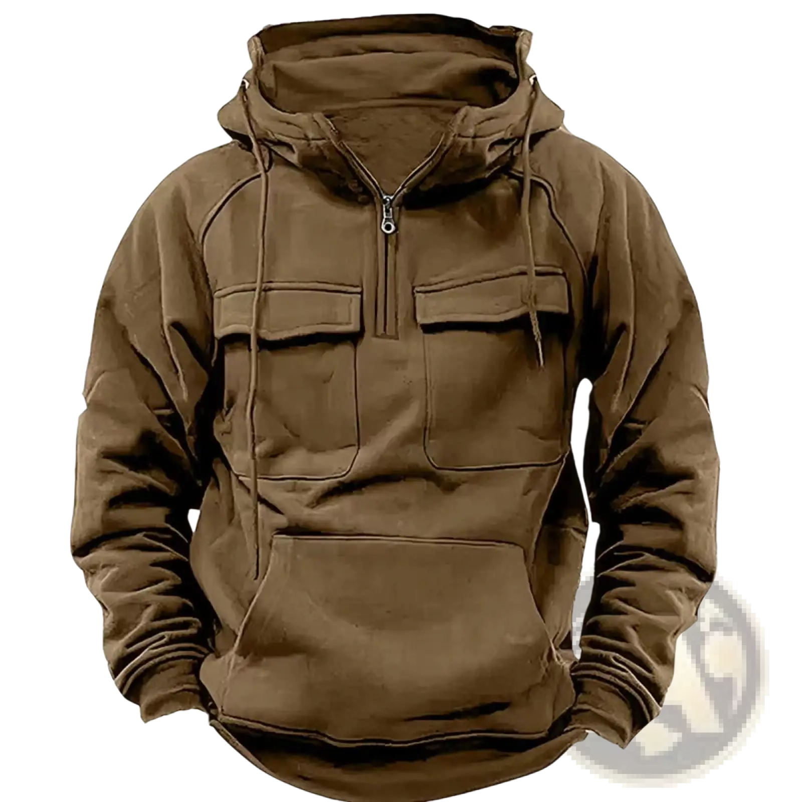 Men's Multi Pocket Half Zip Fashion Hoodie