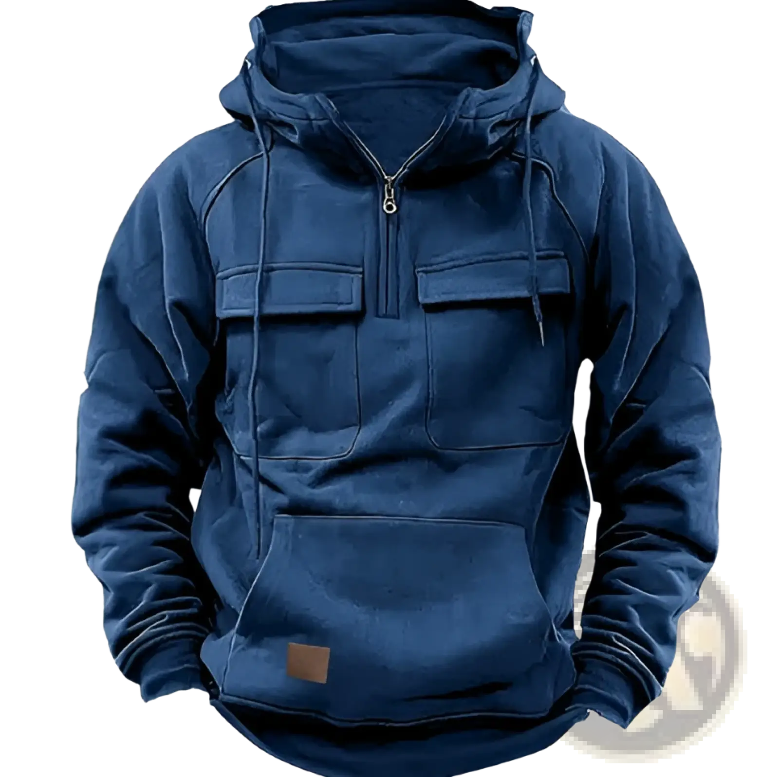 Men's Multi Pocket Half Zip Fashion Hoodie