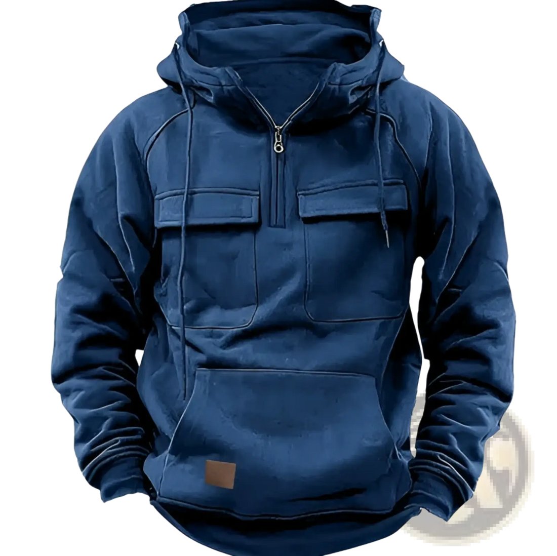 Men's Multi Pocket Half Zip Fashion Hoodie
