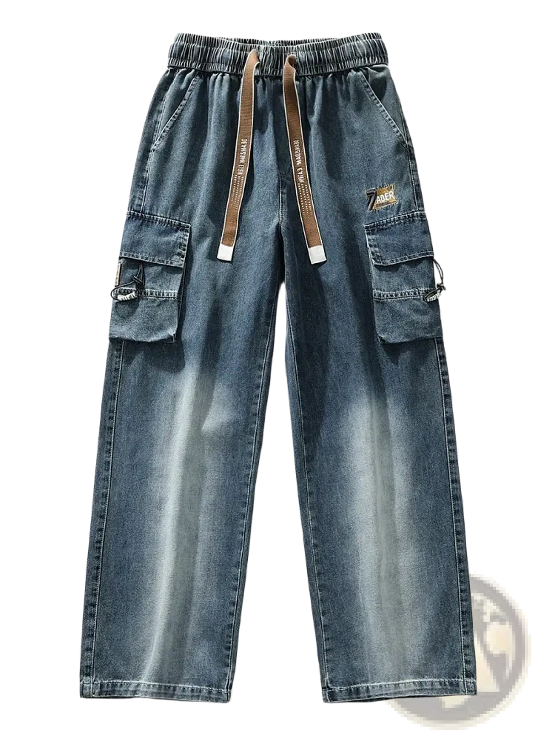 Men's Plus Size Baggy Cargo Jeans Denim Trousers