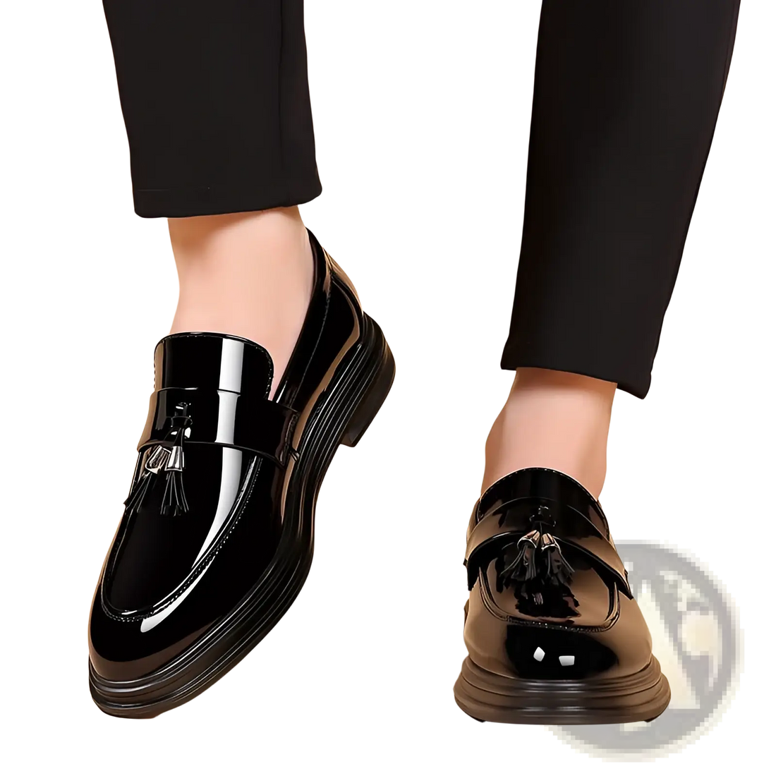 Men's Plus Size Business Casual Leather Wedge Shoes