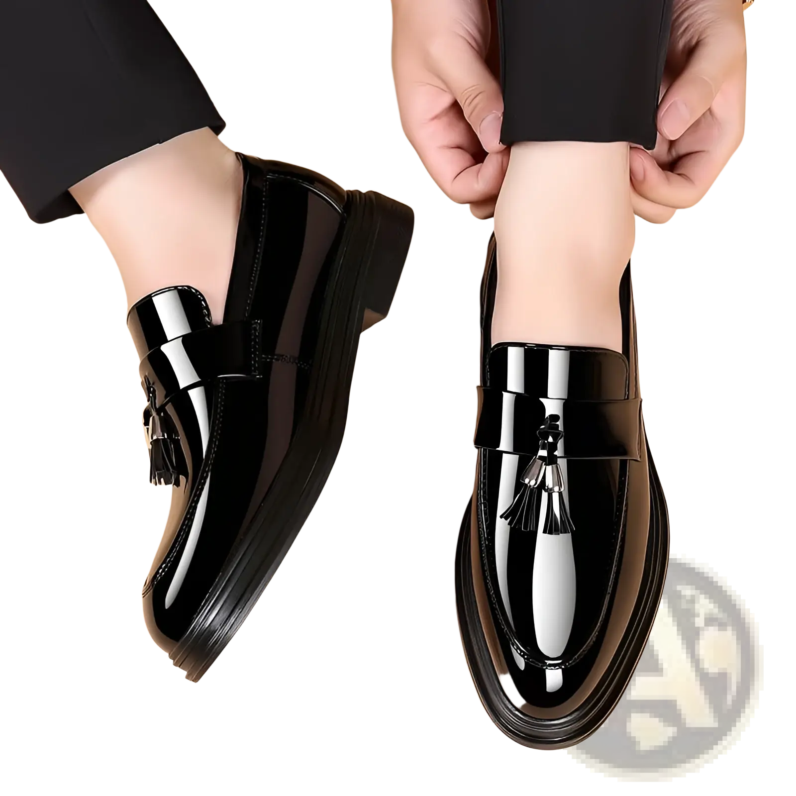 Men's Plus Size Business Casual Leather Wedge Shoes