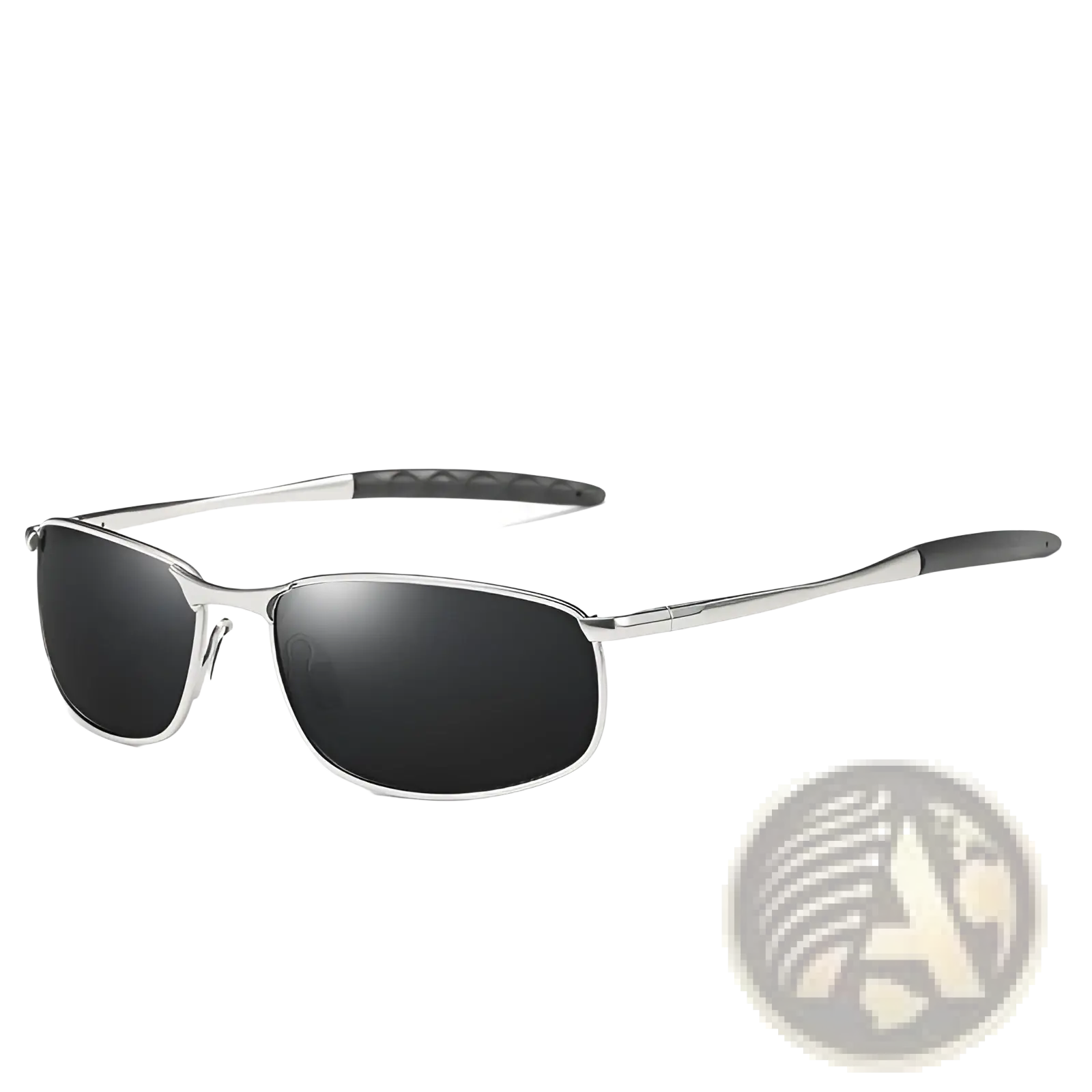 Men's Polarized Metal Frame Rectangular Aviator Sunglasses