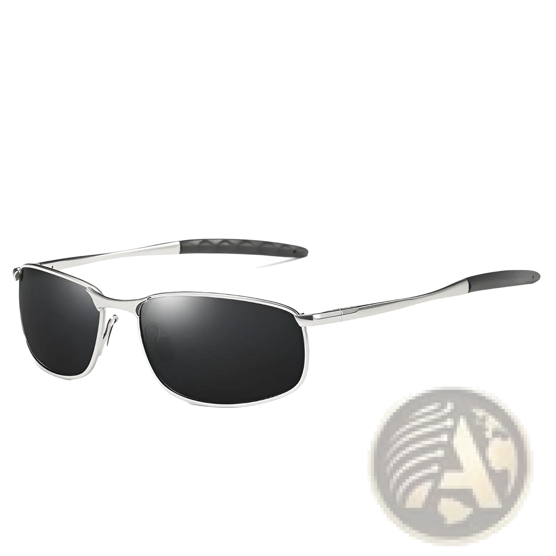 Men's Polarized Metal Frame Rectangular Aviator Sunglasses