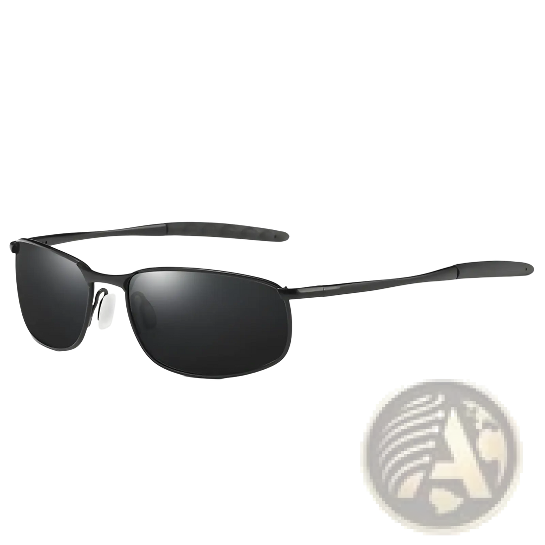 Men's Polarized Metal Frame Rectangular Aviator Sunglasses