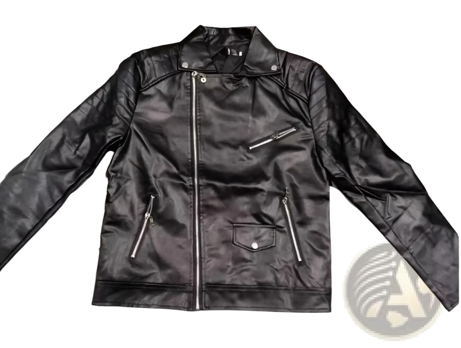 Men's Pu Leather Punk Stand Collar Biker Jacket