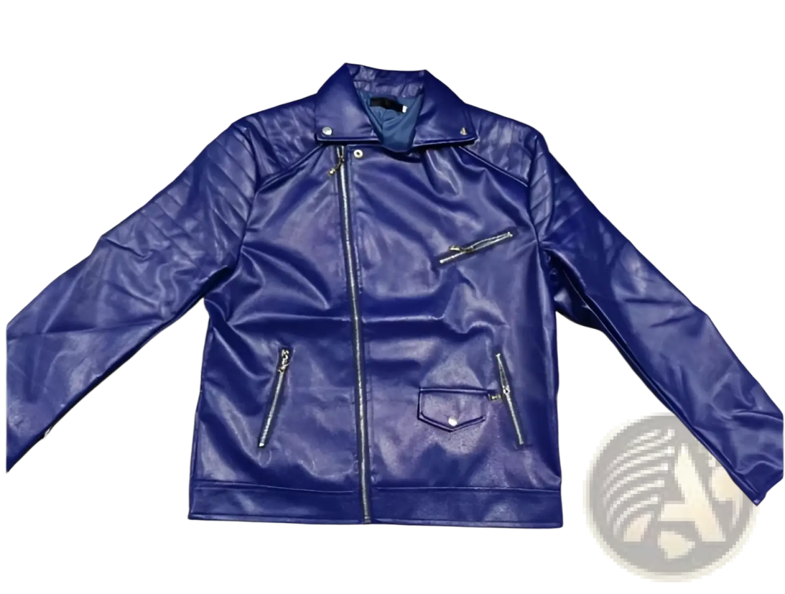 Men's Pu Leather Punk Stand Collar Biker Jacket