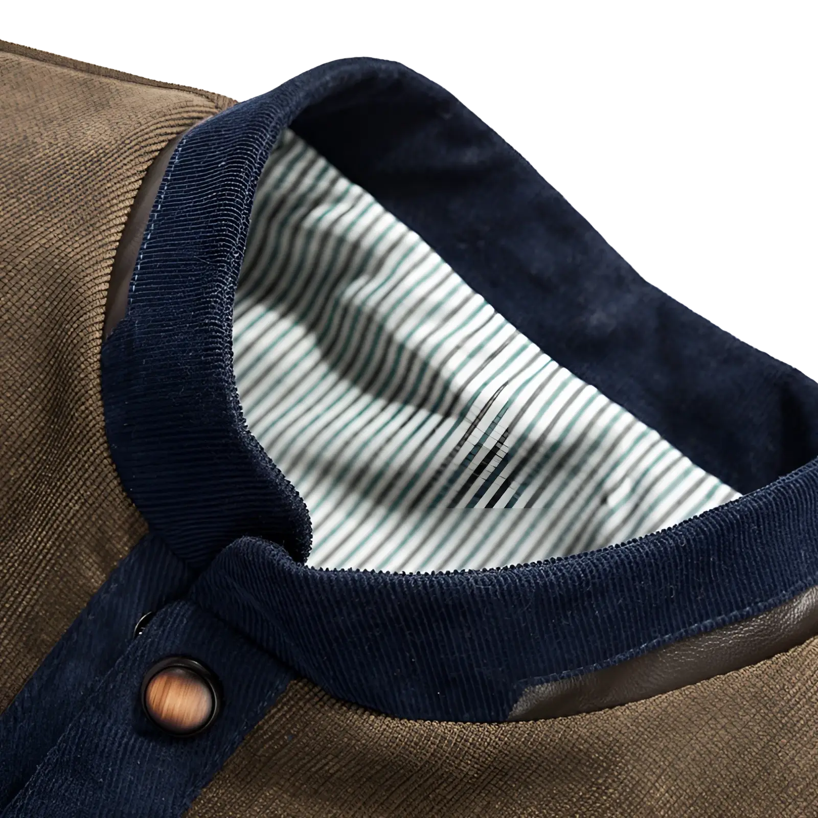 Men's Quilted Corduroy Color Block Casual Jacket
