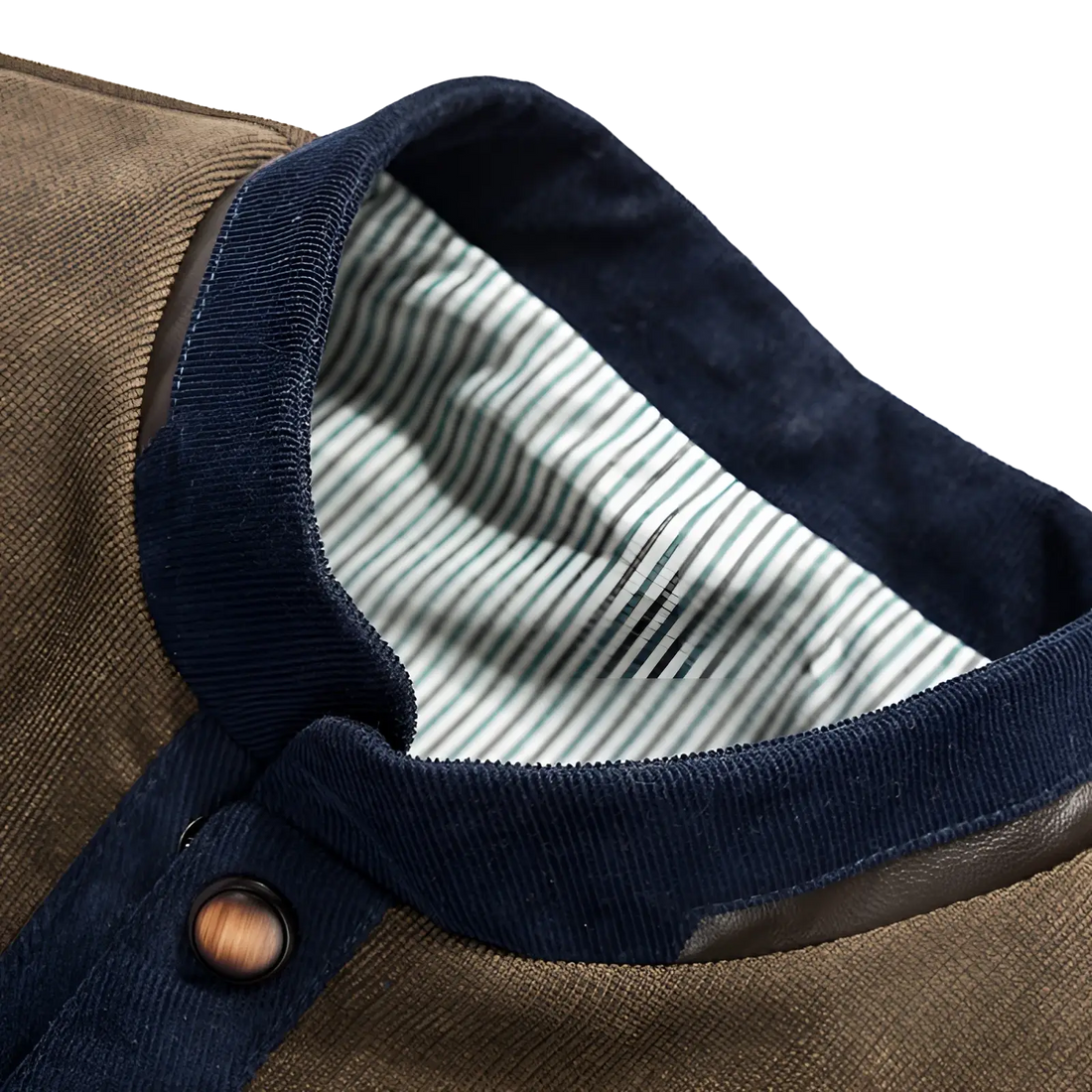 Men's Quilted Corduroy Color Block Casual Jacket